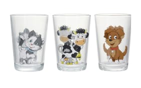 Becher-Set, Hoftiere Motiv, 3-teilig
