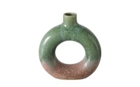 Vase Peruya, braun/hellgrün