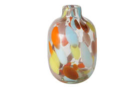Vase Glee, Glas bunt lackiert, 18 cm
