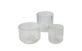 Windlichtset Sikel, Glas, 3-teilig