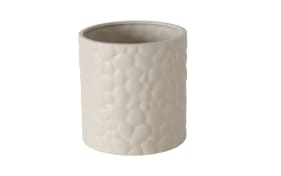 Übertopf Steingut, braun, 15,8 cm
