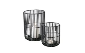 Windlichtset Cindy, schwarz, 2-teilig