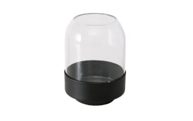Vase Malena, schwarz/transparent, 12,5 cm