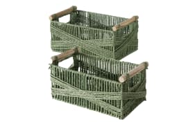 Korbset Cesto, dunkelgrün, 2-teilig