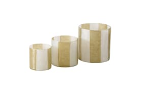 Windlichtset Lema, beige, 3-teilig