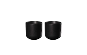 2er Set Teebecher coppa kuro, Porzellan, schwarz, 7,5 cm