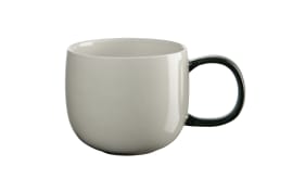 Henkelbecher Joy, Tasse grau/Henkel schwarz, 0,4 l