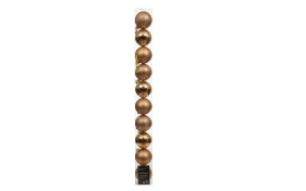 Set Weihnachtskugeln, brandy, 6 cm