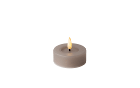 LED Kerze, grau/warmweiß, 5 cm