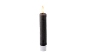 LED Spitzkerze, grau/warmweiß