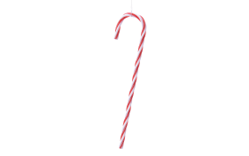 Zuckerstange, rot/weiß, 13 cm
