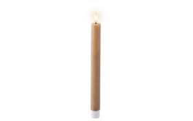 LED Spitzkerze, hellbraun, 2er Set