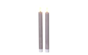 LED Spitzkerze, lila, 2er Set