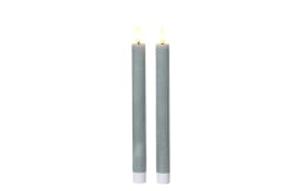 LED Spitzkerze, blau, 2er Set