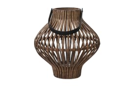 Windlicht, braun, 39 cm