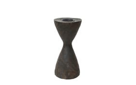 Kerzenhalter, Paulowniaholz dunkelbraun, 20 cm