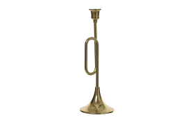 Kerzenhalter, goldfarbig, 34 cm