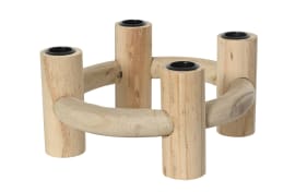 Kerzenhalter pinienholz/beige, 10 cm