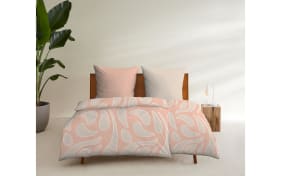 Satin-Bettwäsche s. Oliver, apricot, 155 x 220 cm
