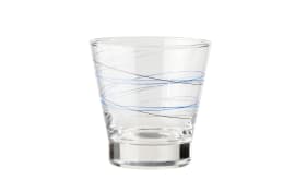 Trinkglas in klar/blau, 345 ml