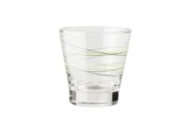 Trinkglas in klar/grün, 345 ml