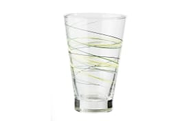 Trinkglas in klar/grün, 435 ml