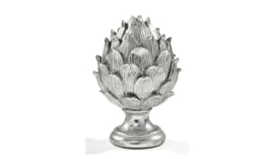 Blume Deko Figur silber, 24 cm