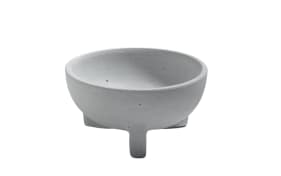 Deko-Schale auf Fuß, hellgrau, 14 cm