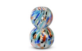 Glasvase, mehrfarbige, 16,7 cm