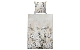 Bettwäsche Elena Satin, beige, 135 x 200 cm