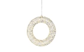 LED-Kranz, silber, 38 cm