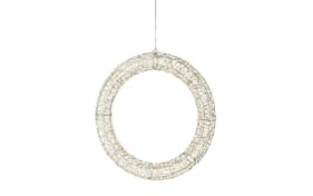 LED-Kranz, silber, 58 cm