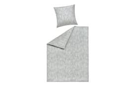 Bettwäsche Wanda Satin, silber, 135 x 200 cm