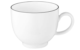 Kaffeetasse Lido Black Line in weiß, 0,22 l