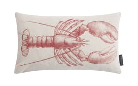 Kissenhülle Lobster, grau/rot, 50 x 30 cm