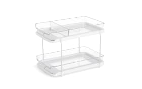 Etagenregal, weiß/transparent, 33,3 x 21,3 cm