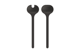Salatbesteck Silueta, black, 2-teilig