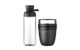 Lunchpot Ellipse/Trinkflasche Vita, Nordic black, 2-teilig