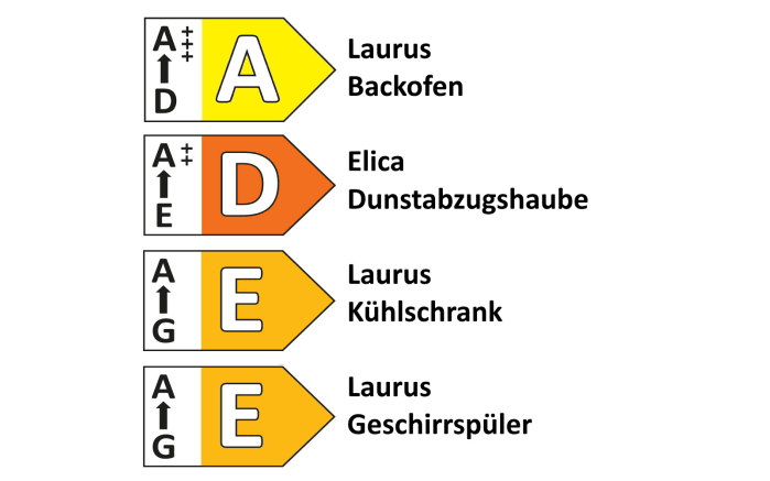 Einbauküche Laser, weiß matt, inkl. Elektrogeräte-05