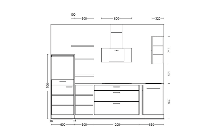 Einbauküche Laser/Structura, steingrau Lack matt, inkl. Elektrogeräte-06
