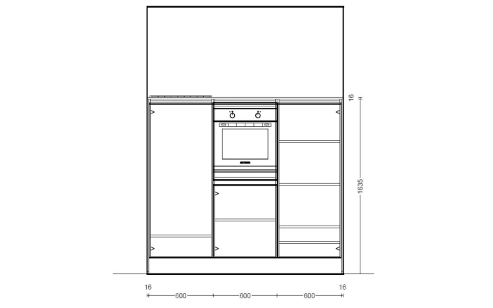 Einbauküche Riva, weißbeton Nachbildung-06