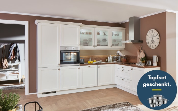 Einbauküche Chorin, Magnolia matt, inkl. Miele Elektrogeräte-01