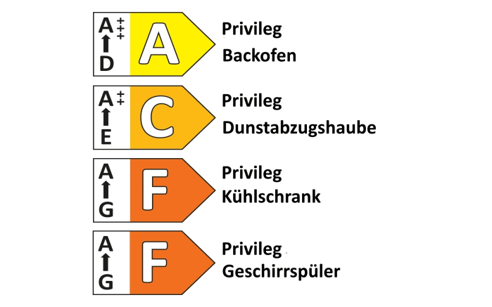 Einbauküche Torna, Lacklaminat schiefergrau supermatt, inkl. Privileg Elektrogeräte-06