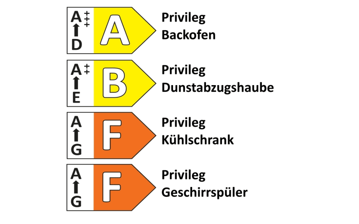 Einbauküche Torna , schwarz, inkl. Privileg Elektrogeräte online bei Hardeck  kaufen