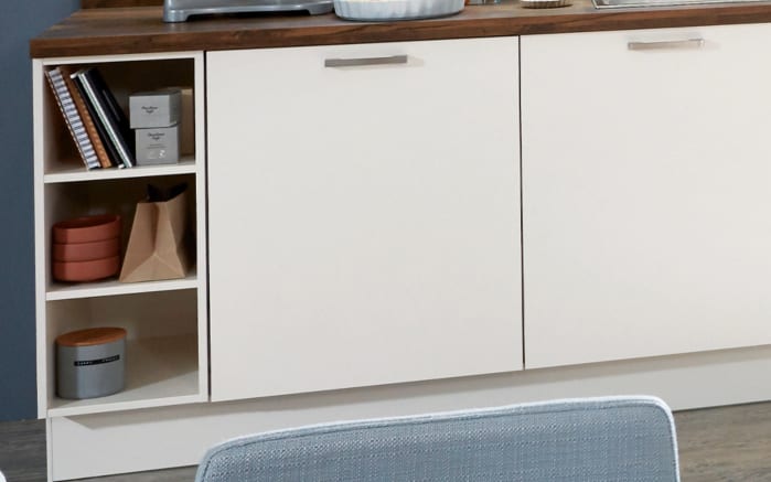 Einbauküche Laser, magnolie, inkl. Privileg Elektrogeräte-04
