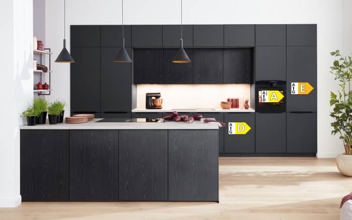 Einbauküche Torna/Stadum, schwarz, inkl. AEG Elektrogeräte-02
