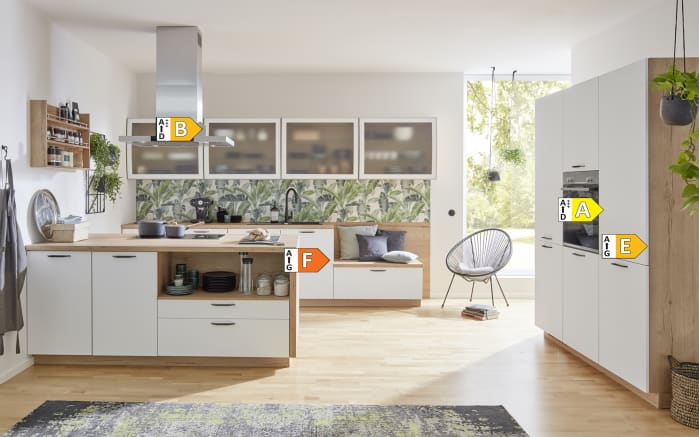 Einbauküche Torna, alpinweiß, inkl. Bosch Elektrogeräte-04
