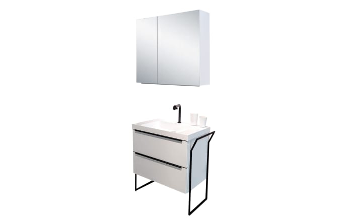 Spiegelschrank Flash, weiß, 80 x 72 cm -03