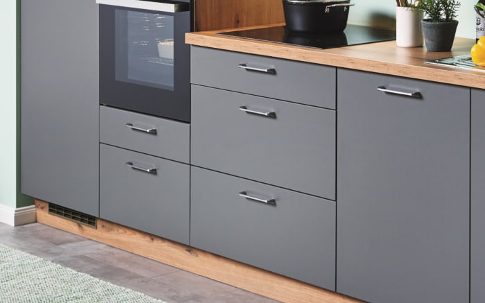 Einbauküche Wida/Plamos, anthrazit/Wildeiche Nachbildung, inkl. Elektrogeräte-04