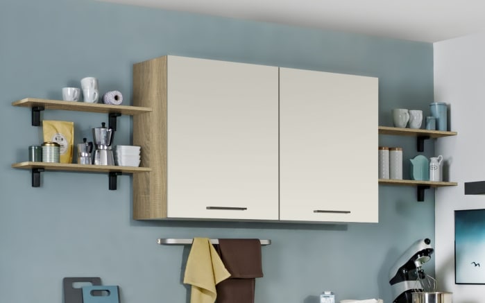 Einbauküche Wida, magnolia/Bergeiche Nachbildung, inkl. Elektrogeräte-02